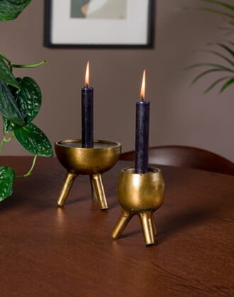 TALOGA CANDLE HOLDER ANTIQUE GOLD S