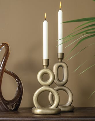 MILLES CANDLE STAND GOLD