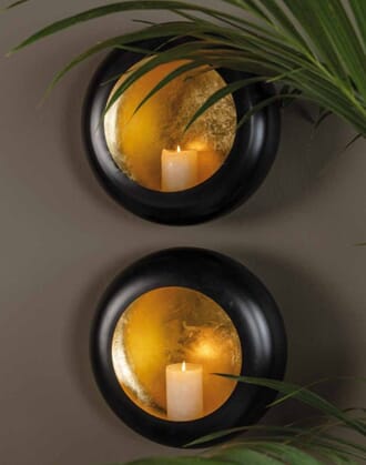 KEIKO WALL CANDLE HOLDER BLACK M