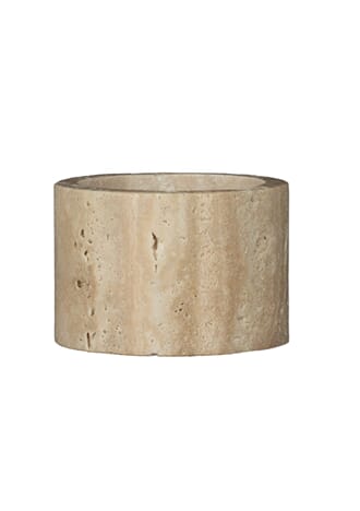 TRAVERTINE PILLAR CANDLE HOLDER M