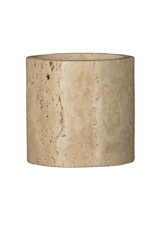 TRAVERTINE PILLAR CANDLE HOLDER L