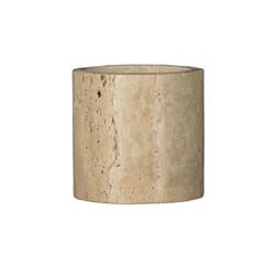 TRAVERTINE PILLAR CANDLE HOLDER L