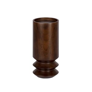 MICCO CANDLE HOLDER DOUBLE WALNUT