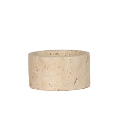 TRAVERTINE PILLAR CANDLE HOLDER M