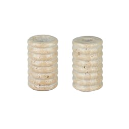 TRAVERTINE RING CANDLE HOLDER M