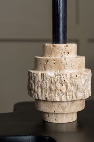 TRAVERTINE ROUGH CANDLE HOLDER S