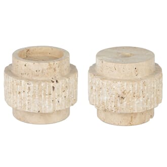 TRAVERTINE ROUGH CANDLE HOLDER M