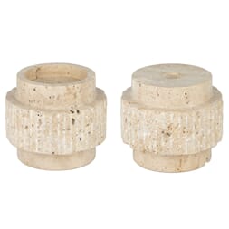 TRAVERTINE ROUGH CANDLE HOLDER M