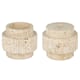 TRAVERTINE ROUGH CANDLE HOLDER M