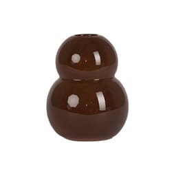 MINDEN CANDLE HOLDER BROWN DOUBLE S