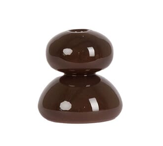 MINDEN CANDLE HOLDER BROWN DOUBLE M