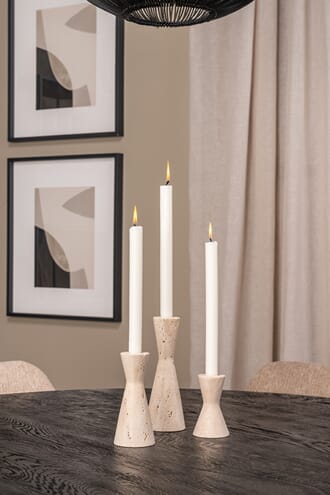 TRAVERTINE ELEGANT CANDLE HOLDER M