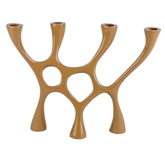 MARY CANDLE HOLDER BROWN OCHRE M