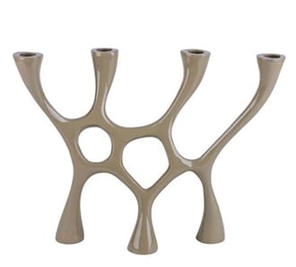 MARY CANDLE HOLDER GREY OLIVE M
