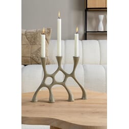 MARY CANDLE HOLDER GREY OLIVE S