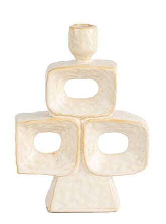 NINA CANDLE HOLDER ECRU