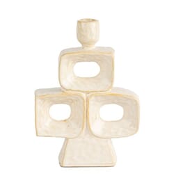 NINA CANDLE HOLDER ECRU