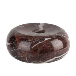 RED MARBLE ROUNDED CANDLE HOLDER M