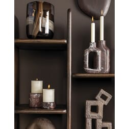 RED MARBLE PILLAR CANDLE HOLDER S
