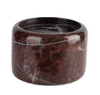 RED MARBLE PILLAR CANDLE HOLDER M