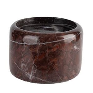 RED MARBLE PILLAR CANDLE HOLDER M