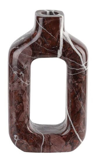 RED MARBLE CANDLE HOLDER OPEN M