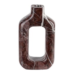 RED MARBLE CANDLE HOLDER OPEN M