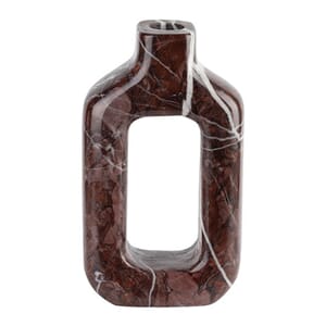 RED MARBLE CANDLE HOLDER OPEN M