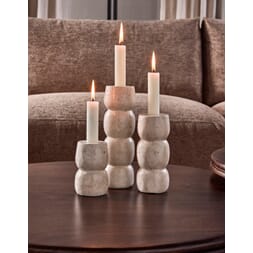 BLAZE CANDLE HOLDER TRAVERTINE BEIGE M