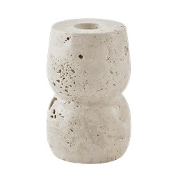 BLAZE CANDLE HOLDER TRAVERTINE BEIGE S