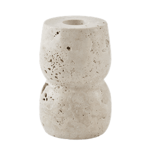 BLAZE CANDLE HOLDER TRAVERTINE BEIGE S
