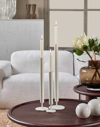 DRAKE CANDLE HOLDER BEIGE S