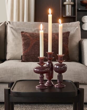 OLINDA CANDLE HOLDER BROWN