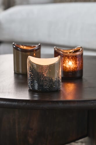LYRA VOTIVE WHITE/BROWN