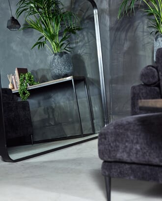 BLACK LOBBY MIRROR 180X160