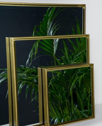 NASHVILLE MIRROR ANTIQUE GOLD 40X40 CM