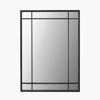 ANTIQUE BRONZE METAL RECTANGULAR MIRROR