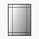 ANTIQUE BRONZE METAL RECTANGULAR MIRROR