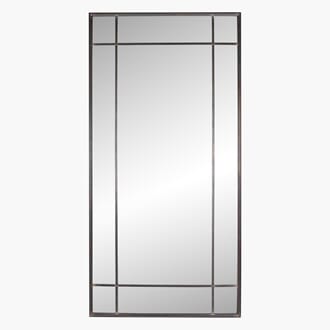 ANTIQUE BRONZE METAL REACTANGULAR FLOOR MIRROR