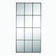 DARK GREY METAL 12 PANE FLOOR MIRROR
