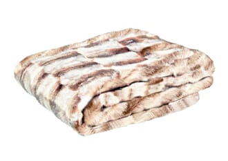 BEAR FUR PLAID  CAMEL 180X140 CM