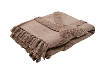TAOS PLAID TAUPE 170X130 CM
