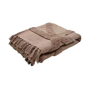 TAOS PLAID TAUPE 170X130 CM