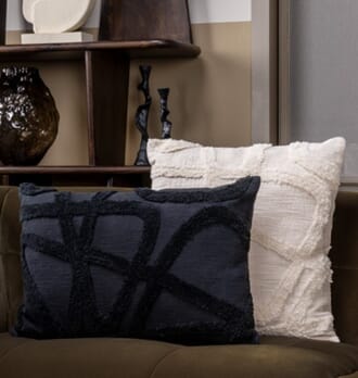 TAOS PILLOW BLACK 60X40 CM