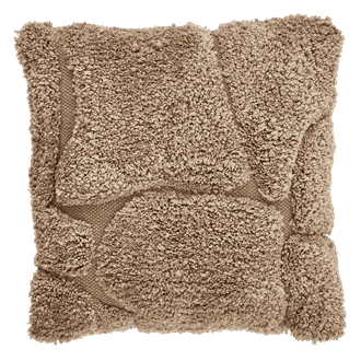 KARLIE PATCH PILLOW BROWN 50X50CM