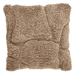 KARLIE PATCH PILLOW BROWN 50X50CM