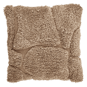 KARLIE PATCH PILLOW BROWN 50X50CM