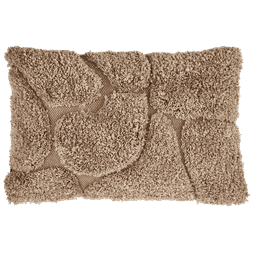 KARLIE PATCH PILLOW BROWN 60X40CM