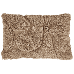 KARLIE PATCH PILLOW BROWN 60X40CM