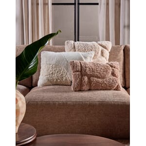 KARLIE PATCH PILLOW BROWN 50X30CM